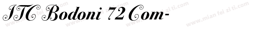 ITC Bodoni 72 Com字体转换